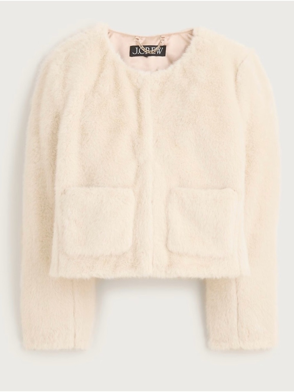 J. Crew Faux-fur lady jacket